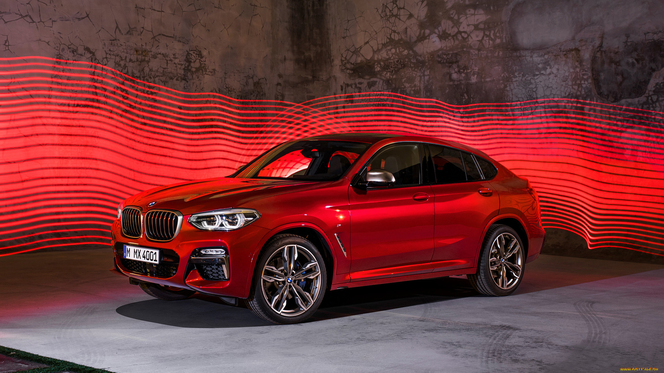 bmw x4 m40d 2019, , bmw, x4, m40d, 2019, red
